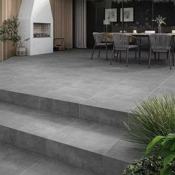 Gạch lát sân vườn hiệu ứng xi măng