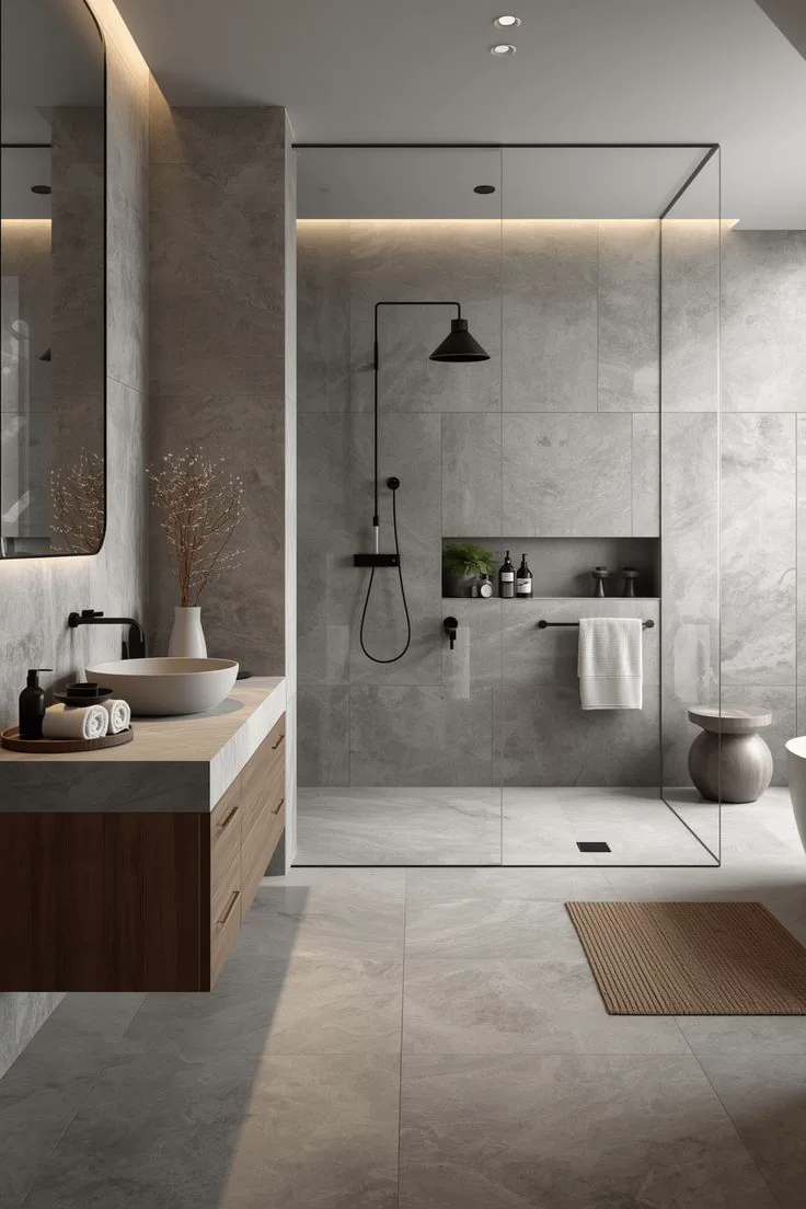 Mẫu gạch nhà tắm giả đá tự nhiên chống trơn