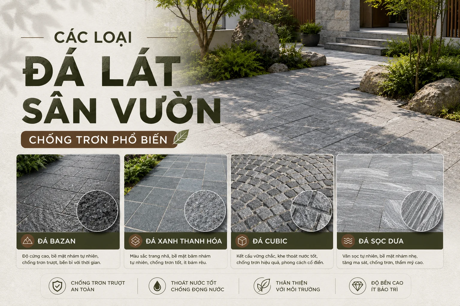 Các loại đá lát sân vườn