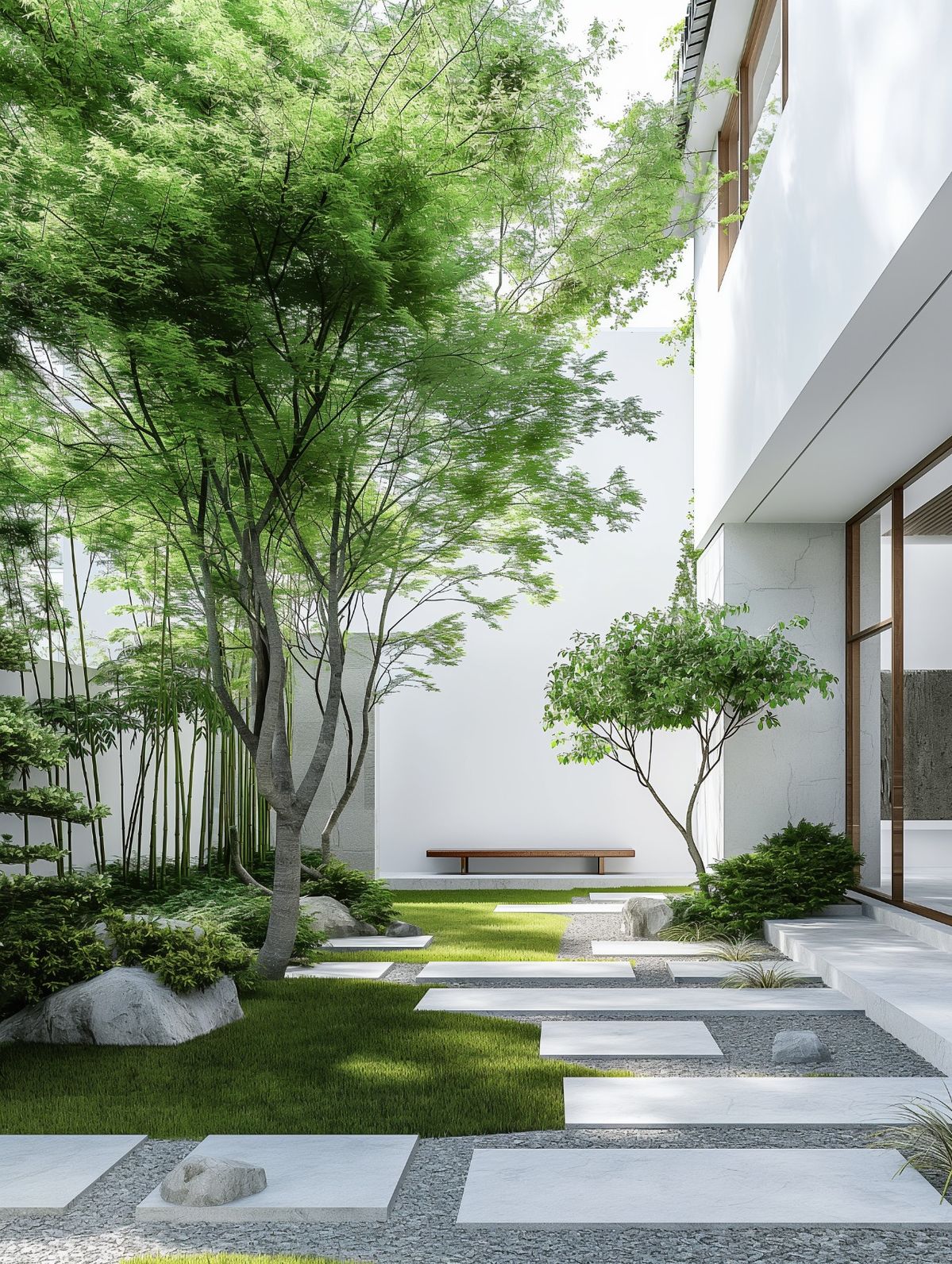 Sân vườn biệt thự phong cách Biophilic