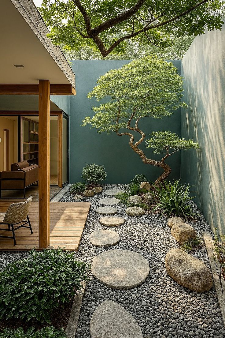 Sân vườn biệt thự phong cách Biophilic