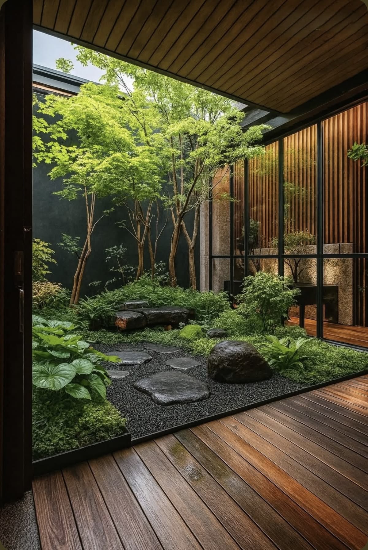 Sân vườn biệt thự phong cách Biophilic