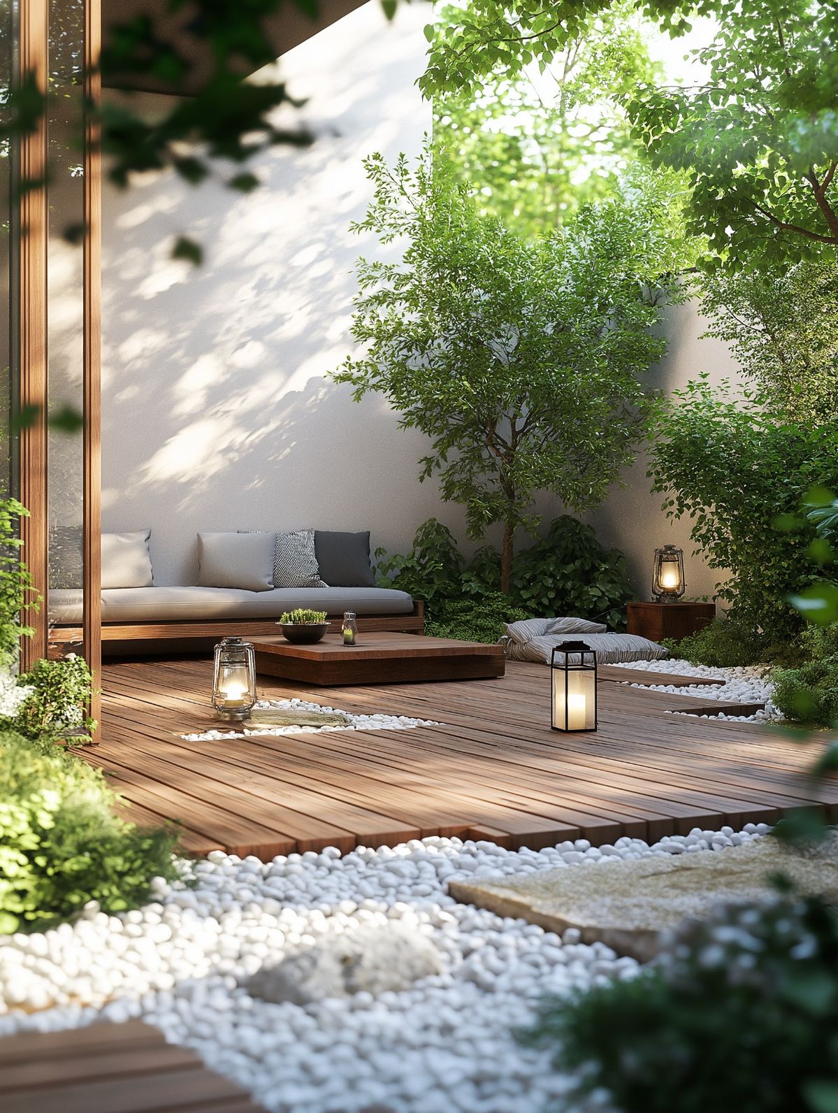 Sân vườn biệt thự phong cách Nhật Bản