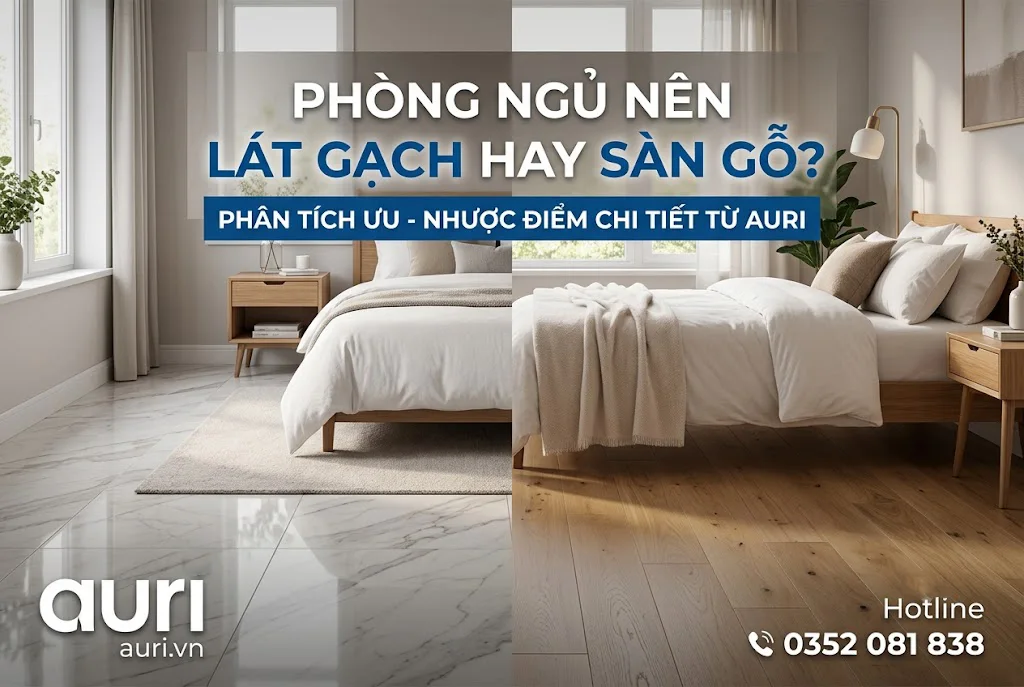 Phòng ngủ nên lát gạch hay sàn gỗ